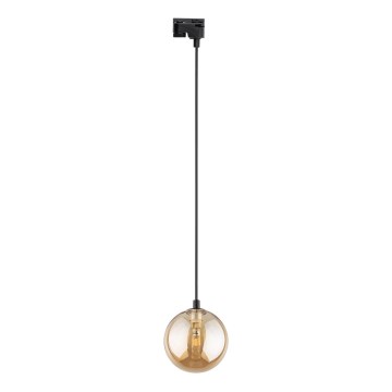 Luster na sajli za 1-fazni šinski sistem TRACER 1xG9/8W/230V crna/zadimljeno braon