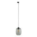 Luster na sajli za 3-fazni šinski sistem ELIO 1xE27/15W/230V crna/zadimljena crna