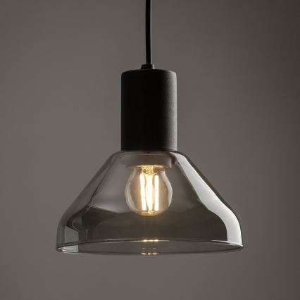 Luster na sajli za 3-fazni šinski sistem NEO 1xE27/15W/230V crna/dimljeno-crna