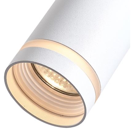 Luster na sajli za 3-fazni šinski sistem PIPE 1xGU10/25W/230V beo