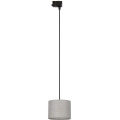 Luster na sajli za 3-fazni šinski sistem TRACER 1xE27/15W/230V prečnik 20 cm crna/siva