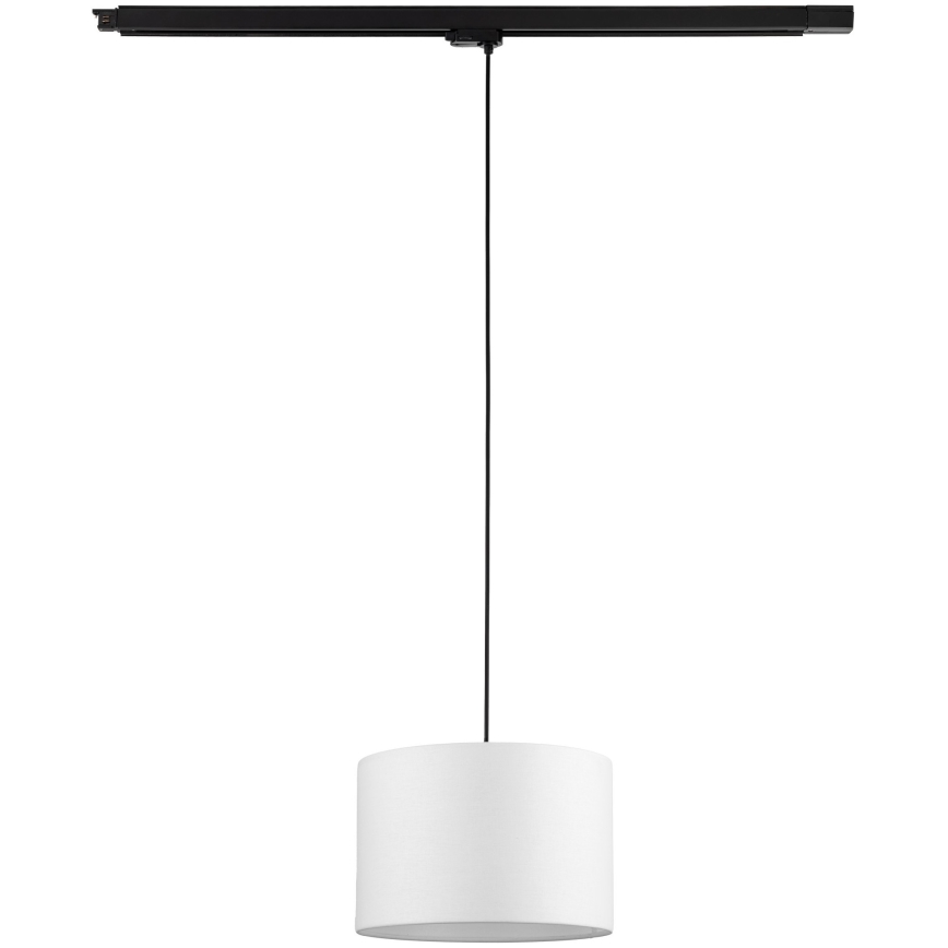 Luster na kablu za 3-fazni šinski sistem TRACER 1xE27/15W/230V, prečnika 30 cm, crna/bela
