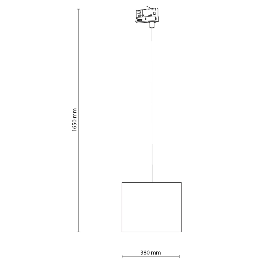 Luster na sajli za 3-fazni šinski sistem TRACER 1xE27/15W/230V prečnik 30 cm crna/siva