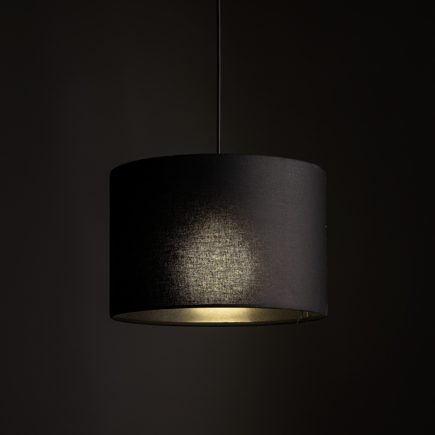 Luster na sajli za 3-fazni šinski sistem TRACER 1xE27/15W/230V, prečnik 30 cm, crna