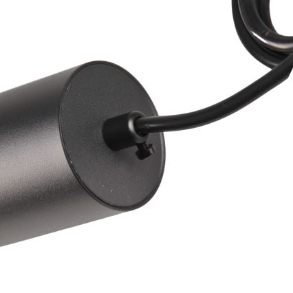 Luster na sajli za šinski sistem MARIBEL, 3x GU10 (10W), 230V + 1 m šinski sistem, crna