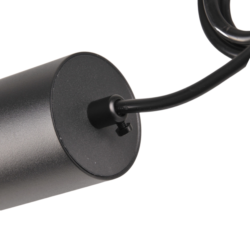 Luster na sajli za šinski sistem MARIBEL, 3x GU10 (10W), 230V + 1 m šinski sistem, crna