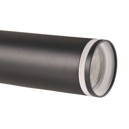 Luster na sajli za šinski sistem PARIS 3xGU10/10W/230V + 1 m šinski sistem crna
