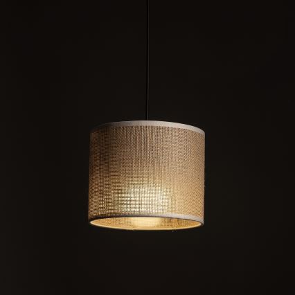 Luster na sajli za jednofazni šinski sistem TRACER 1xE27/15W/230V, prečnik 20 cm, crna/smeđa