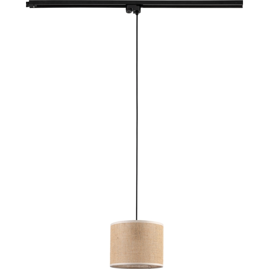 Luster na sajli za jednofazni šinski sistem TRACER 1xE27/15W/230V, prečnik 20 cm, crna/smeđa