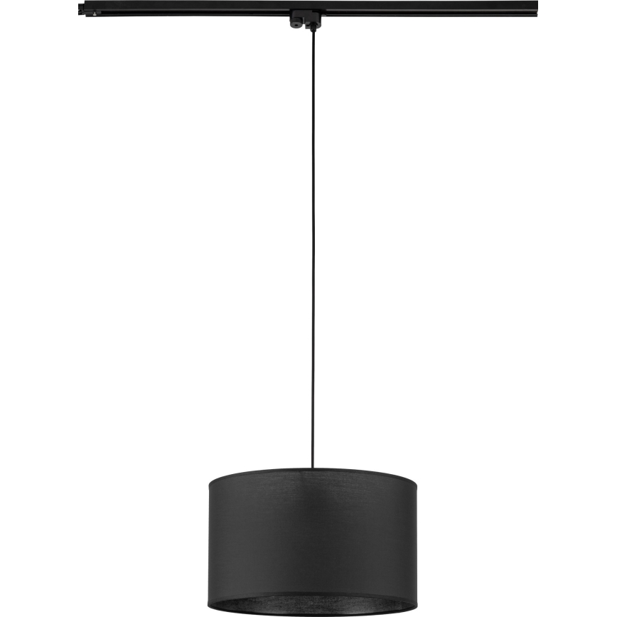 Luster na sajli za jednofazni šinski sistem TRACER 1xE27/15W/230V, prečnika 38 cm, crne boje