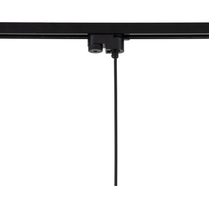 Luster na sajli za jednofazni šinski sistem TRACER 1xE27/15W/230V, prečnika 38 cm, crne boje