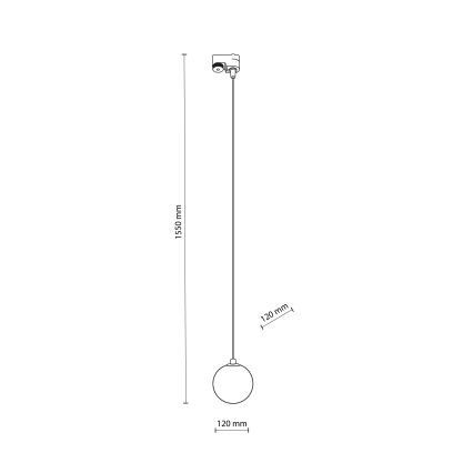 Luster na sajli za jednofazni šinski sistem TRACER 1xG9/8W/230V crna/zadimljena crna