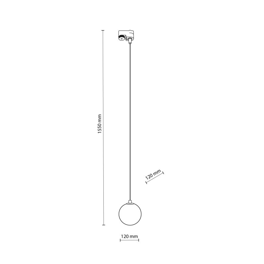 Luster na sajli za 1-fazni šinski sistem TRACER 1xG9/8W/230V crna/zadimljeno braon