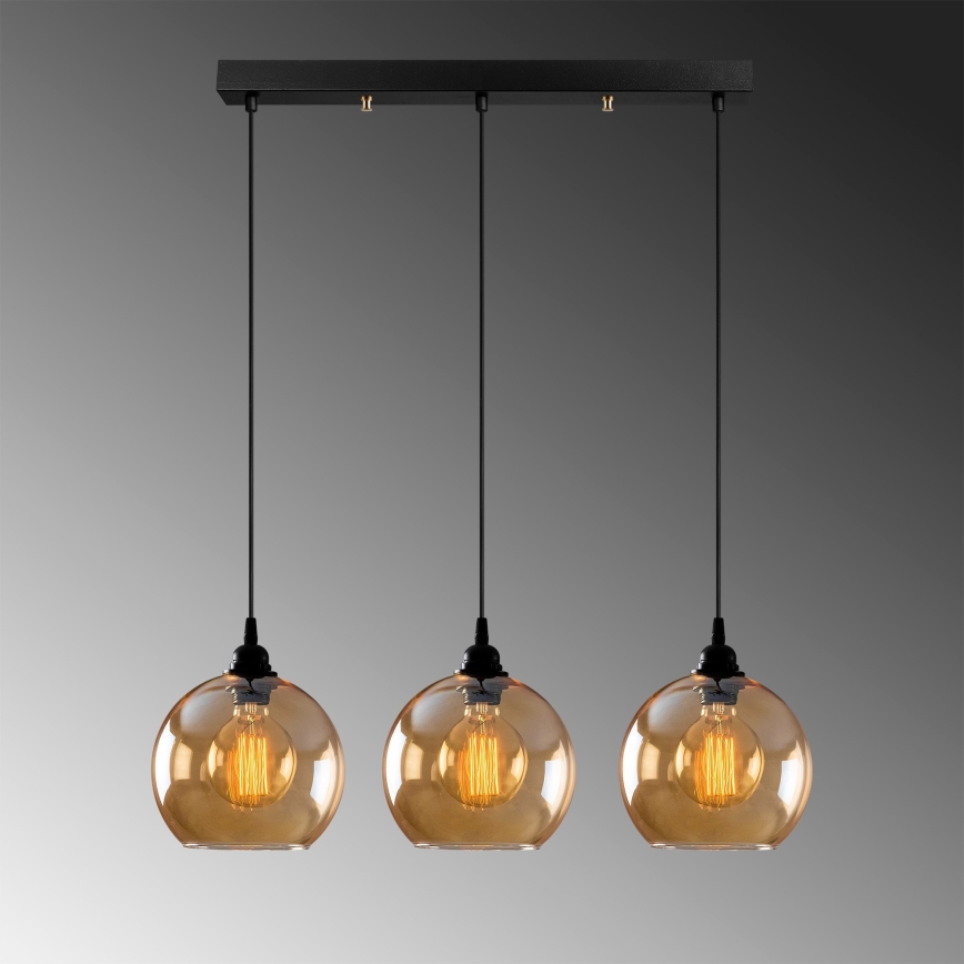 Luster na sajli zlatni 3xE27/40W/230V