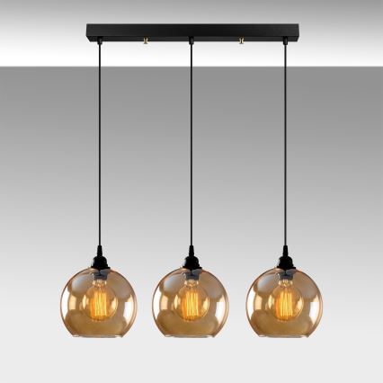 Luster na sajli zlatni 3xE27/40W/230V
