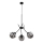 Luster na sajli ZULIA 3xE27/15W/230V crna/dimljena crna