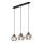 Luster na sajli ZULIA 3xE27/15W/230V crna/dimljeno-crna