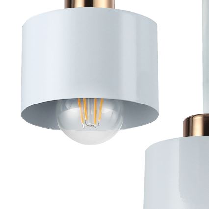 Luster na šipci 3xE27/35W/230V, prečnik 30 cm, bela/zlatna