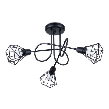 Luster na šipci ARTEMIS 3xE14/40W/230V crni