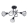 Luster na šipci ARTEMIS 3xE14/40W/230V crni