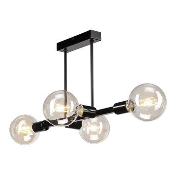 Luster na šipci ASTRID 4xE27/60W/230V crna