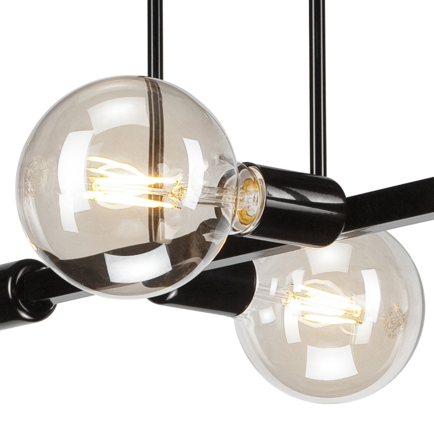 Luster na šipci ASTRID 4xE27/60W/230V crna