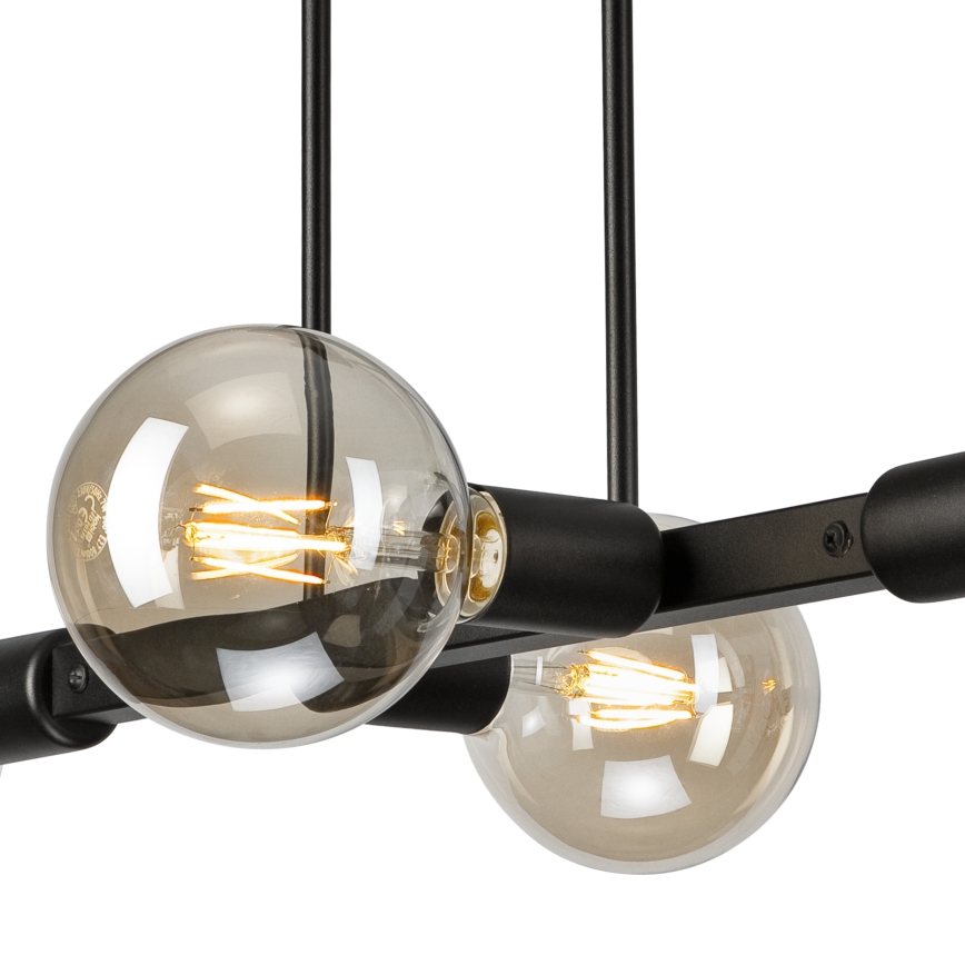 Luster na šipci ASTRID 4xE27/60W/230V crna