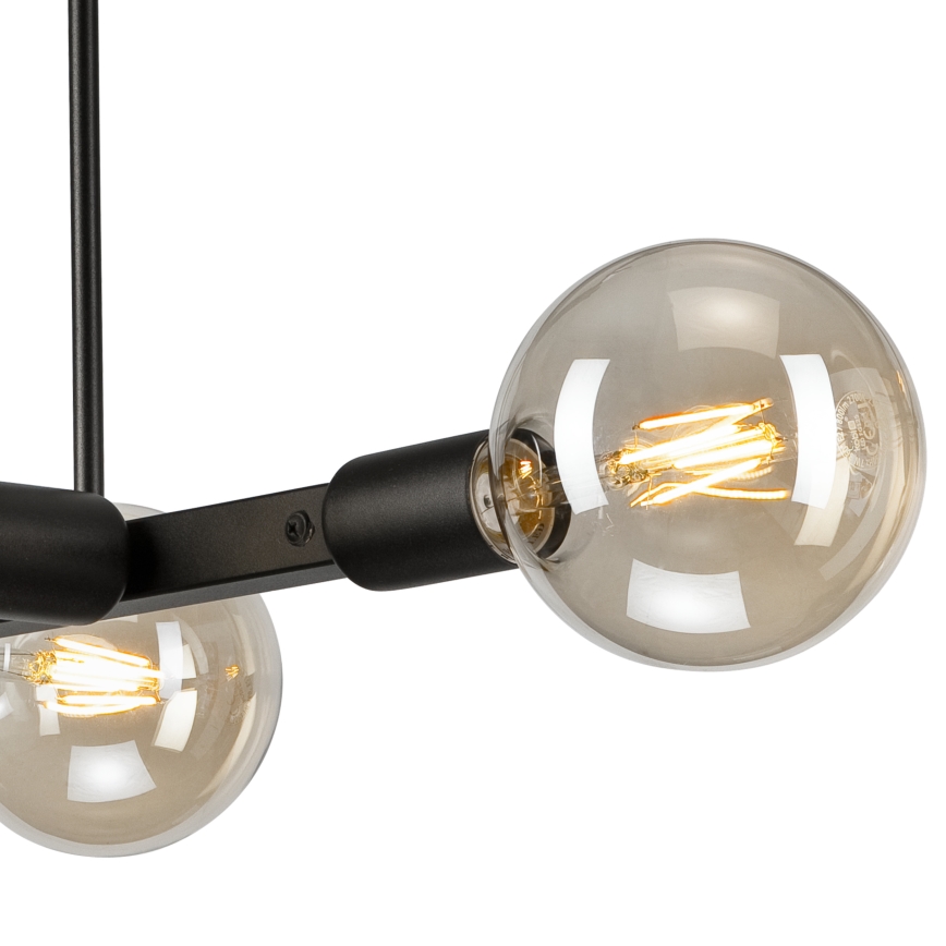 Luster na šipci ASTRID 4xE27/60W/230V crna