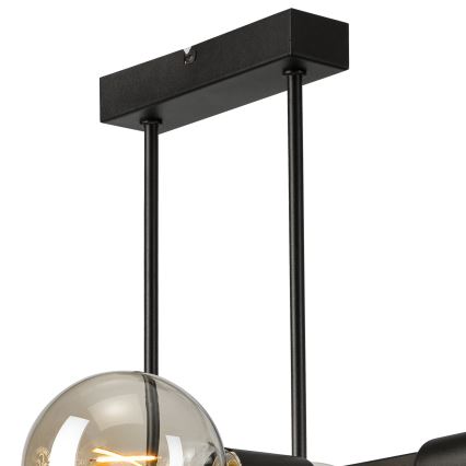 Luster na šipci ASTRID 4xE27/60W/230V crna