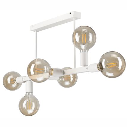 Luster na šipci ASTRID 6xE27/60W/230V beli