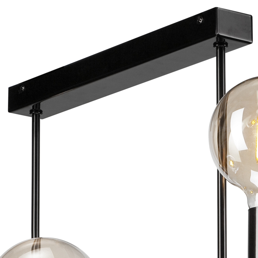 Luster na šipci ASTRID 6xE27/60W/230V crna