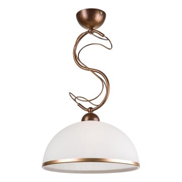 Luster na šipci COBRA 1xE27/60W/230V prečnik 30 cm bronza/patina