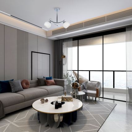 Luster na šipci CONNOR 2xE27/15W/230V sjajni hrom/bela