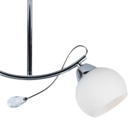 Luster na šipci CONNOR 2xE27/15W/230V sjajni hrom/bela