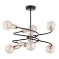 Luster na šipci DISCO 6xE27/60W/230V crna/zlatna