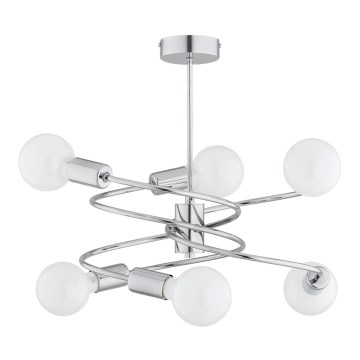 Luster na šipci DISCO 6xE27/60W/230V sjajni hrom