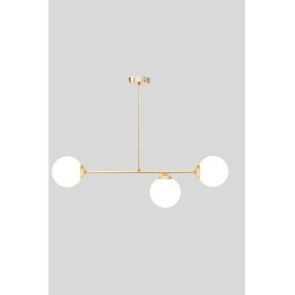 Luster na šipci FIRA 3xE27/60W/230V zlatna