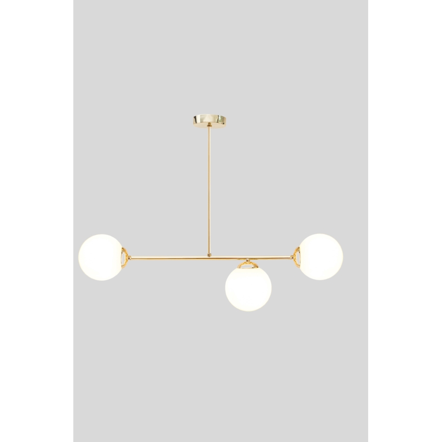 Luster na šipci FIRA 3xE27/60W/230V zlatna