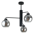 Luster na šipci FLEX 3xE27/60W/230V crna/dimljeno crna