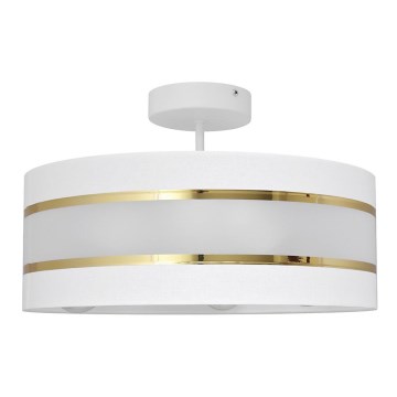 Luster na šipci HELEN 3xE27/15W/230V bela/zlatna