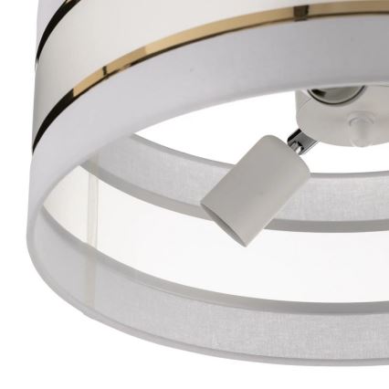 Luster na šipci HELEN 3xE27/15W/230V bela/zlatna