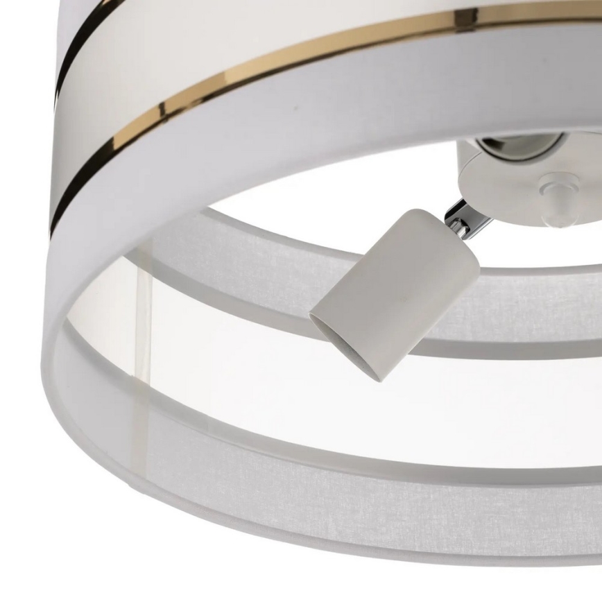 Luster na šipci HELEN 3xE27/15W/230V bela/zlatna