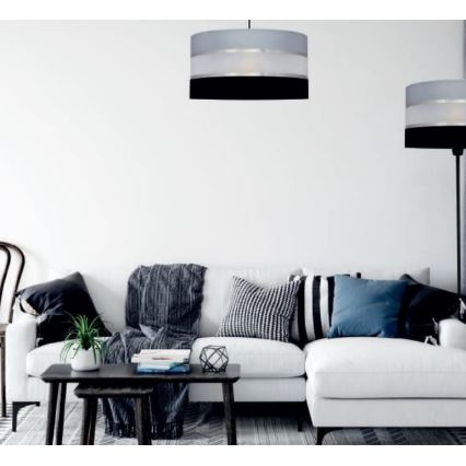 Luster na šipci HELEN 3xE27/15W/230V crna/siva/sjajni hrom