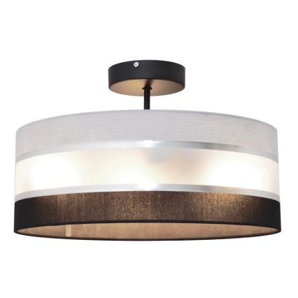 Luster na šipci HELEN 3xE27/15W/230V crna/siva/sjajni hrom