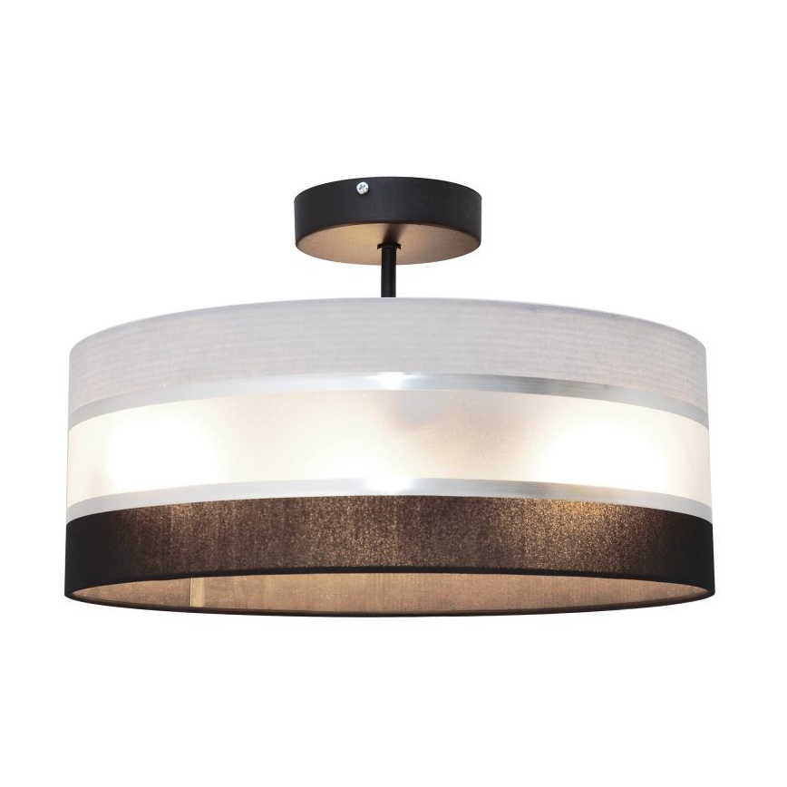 Luster na šipci HELEN 3xE27/15W/230V crna/siva/sjajni hrom