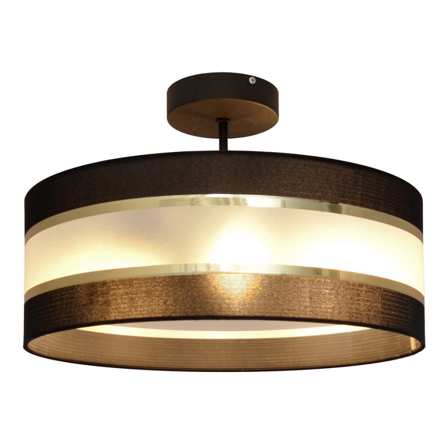 Luster na šipci HELEN 3xE27/15W/230V crna/zlatna