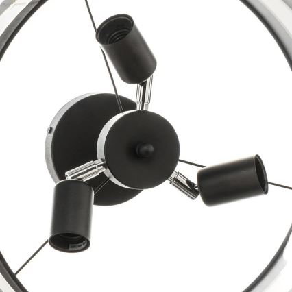 Luster na šipci HELEN 3xE27/15W/230V crna/zlatna