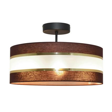 Luster na šipci HELEN 3xE27/15W/230V smeđa/crna/zlatna