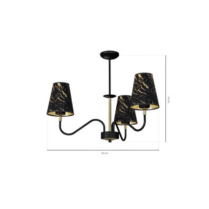 Luster na šipci HERMES 3xE27/60W/230V
