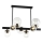 Luster na šipci HYPERION 7xE27/7W/230V crna/prozirna